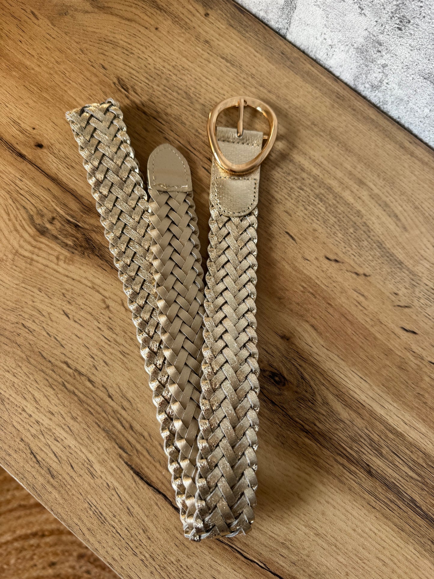 Ceinture Tresse Doré