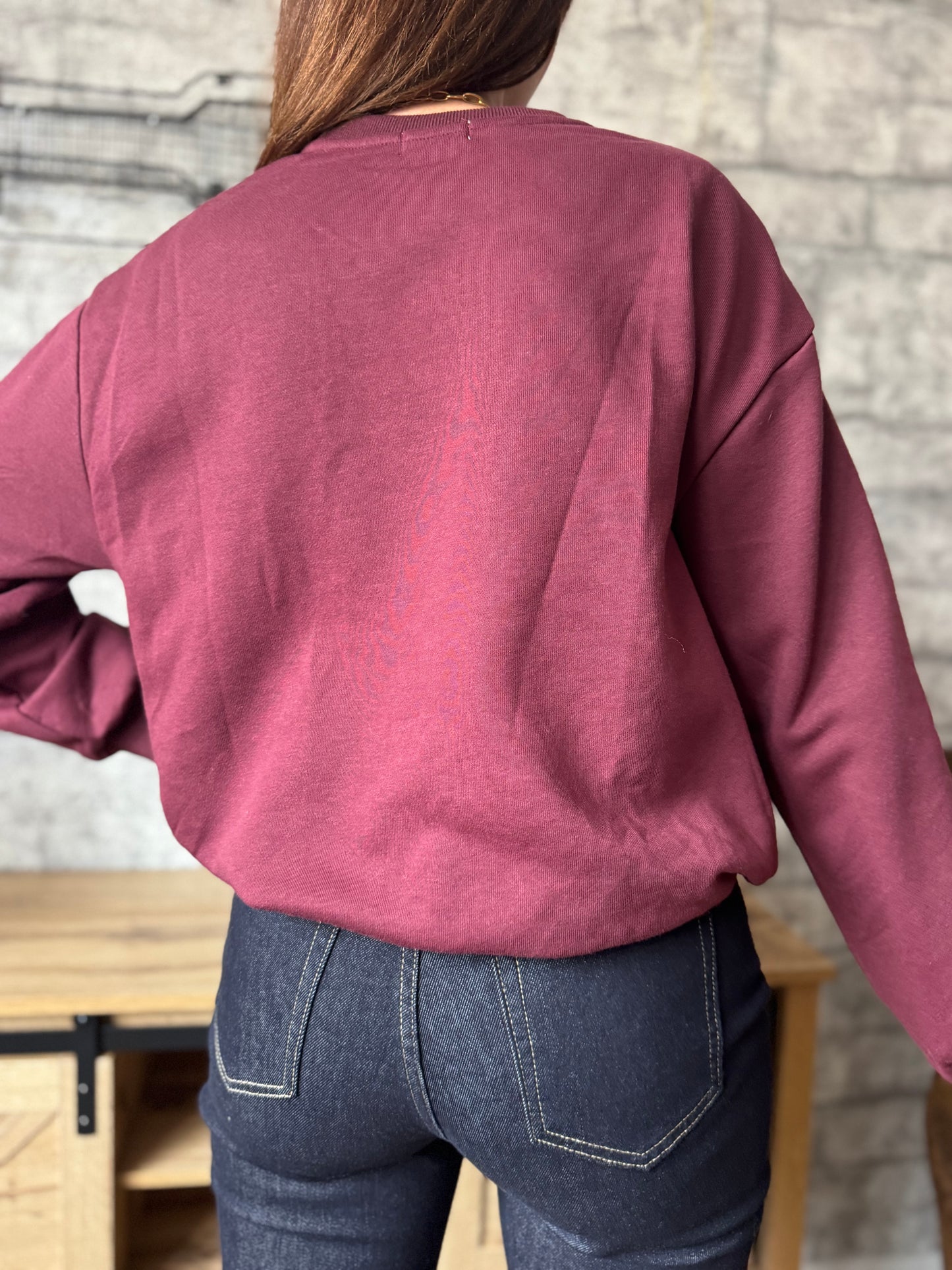 Sweat Iconic bordeaux