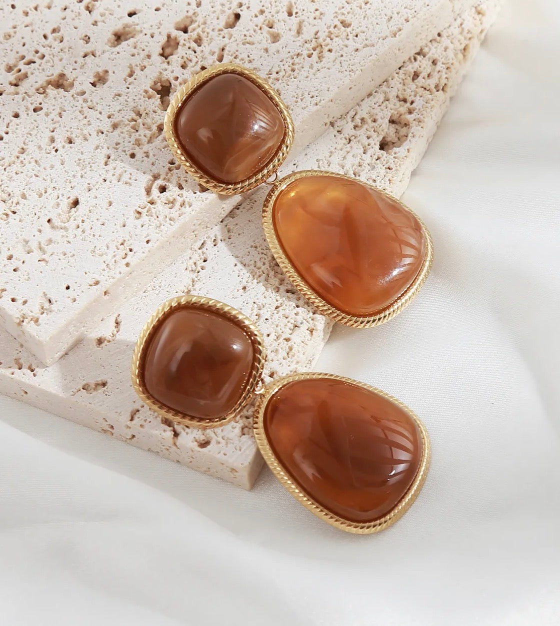 Boucle D’oreille Romy Marron