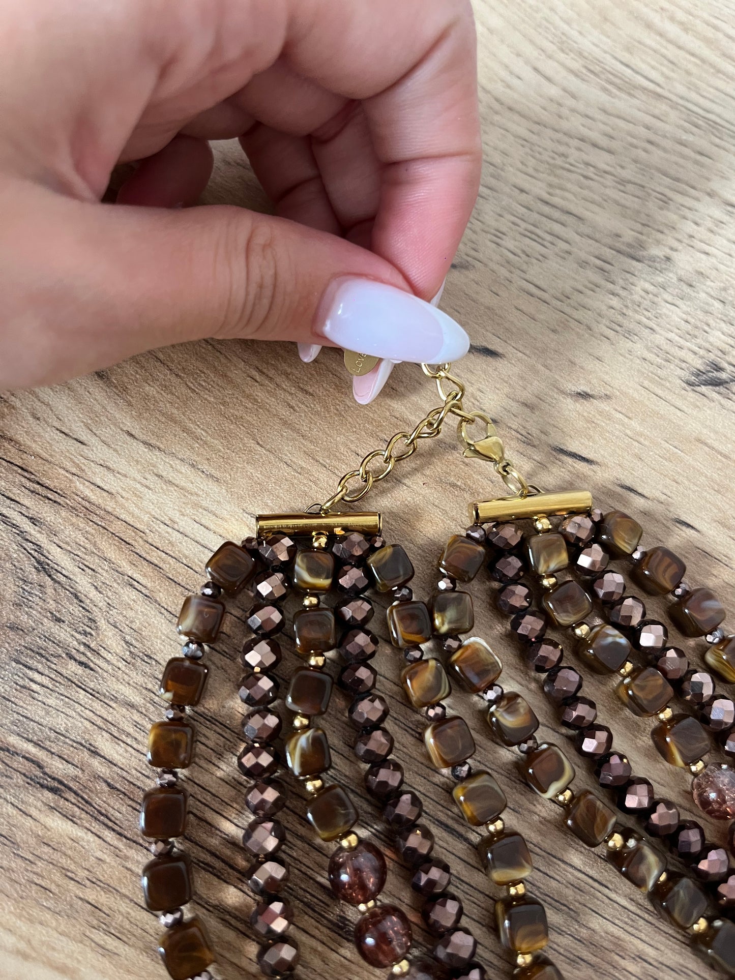 Collier Multiple Marron