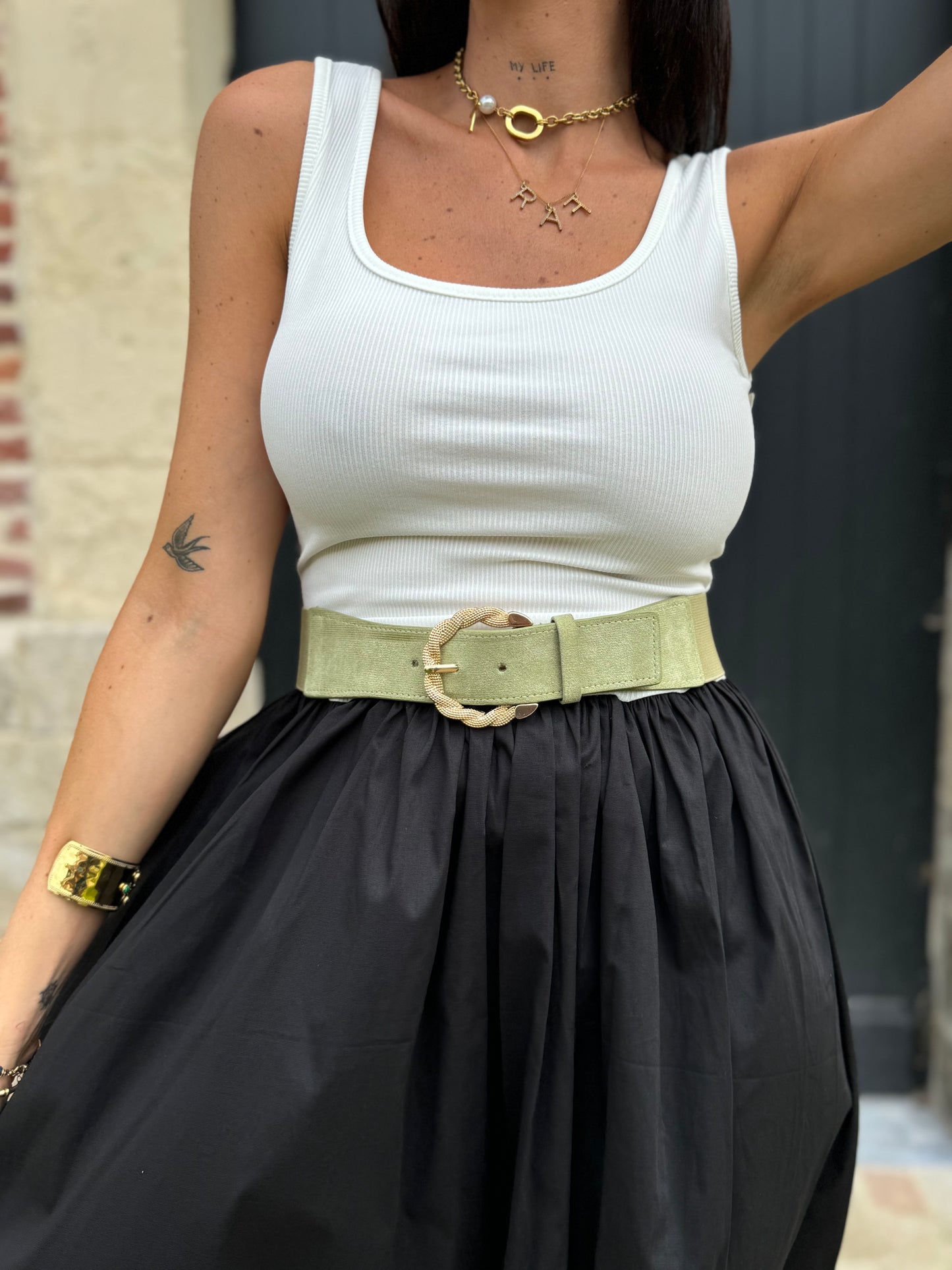 Robe Anna Blanc/Noir