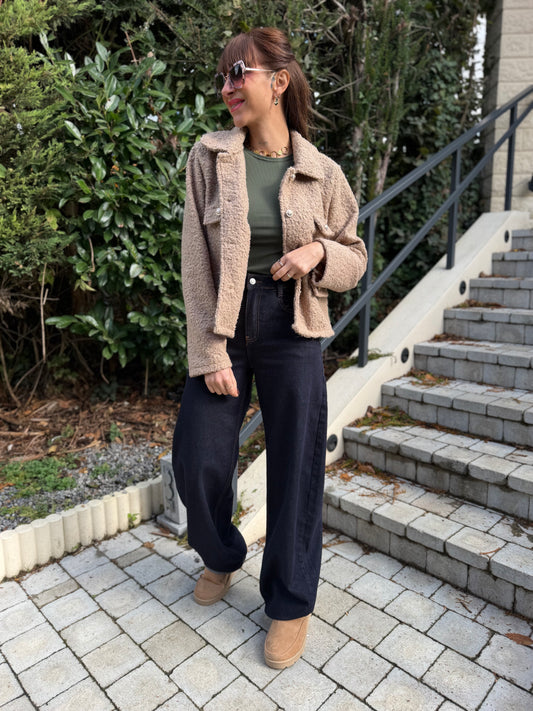 Veste Bouclette Sable