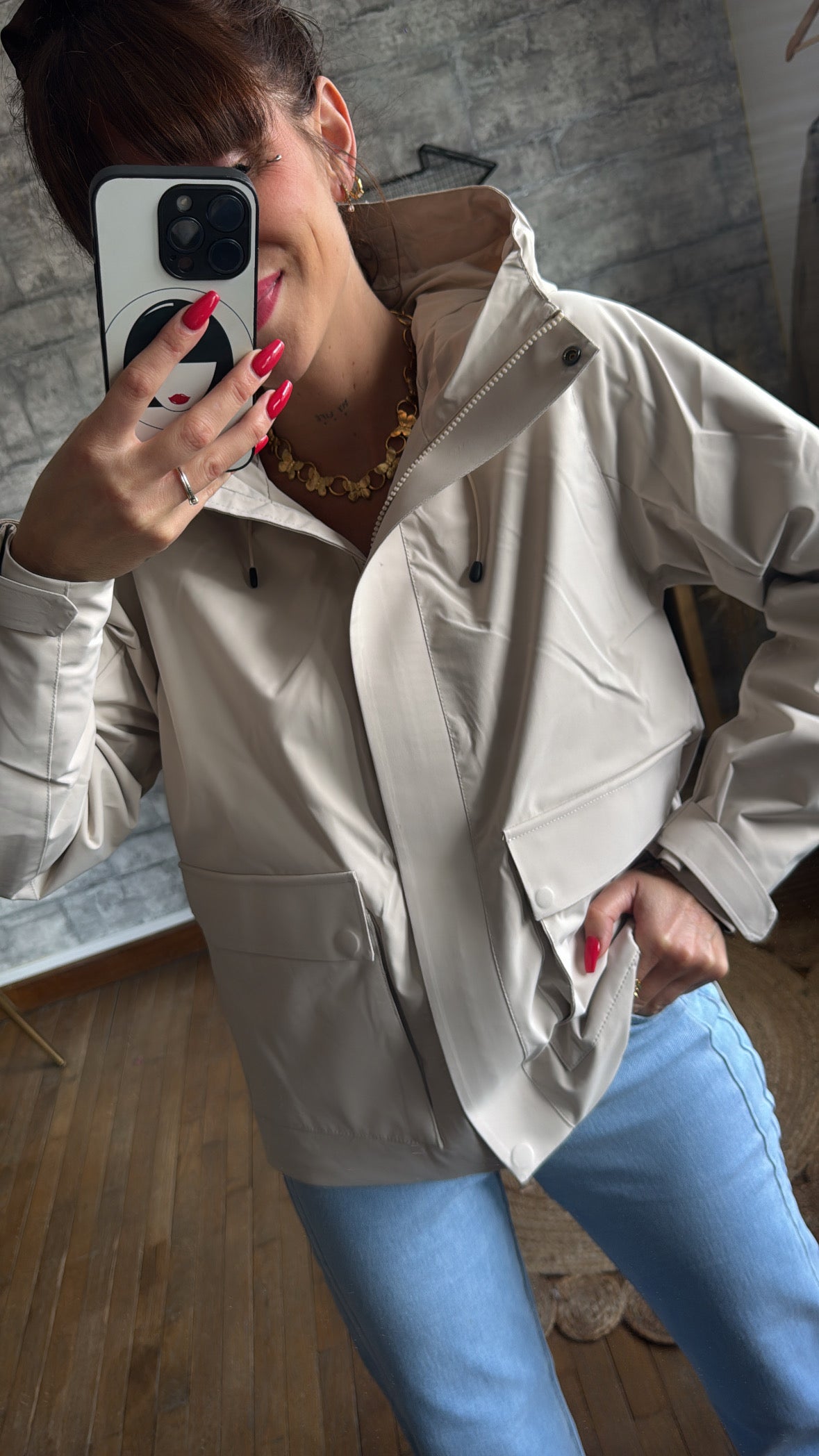 Imperméable Léo Écru