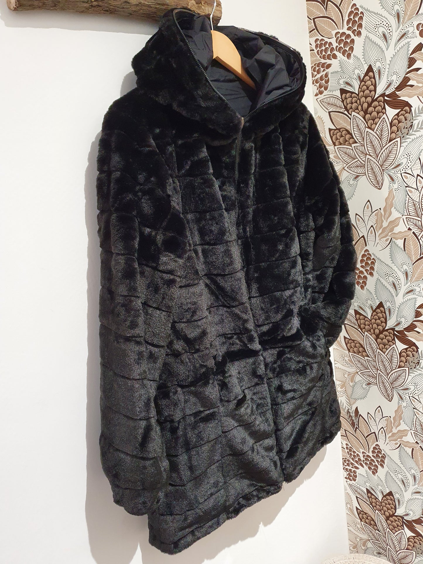 Parka Fourré REVERSIBLE Noire