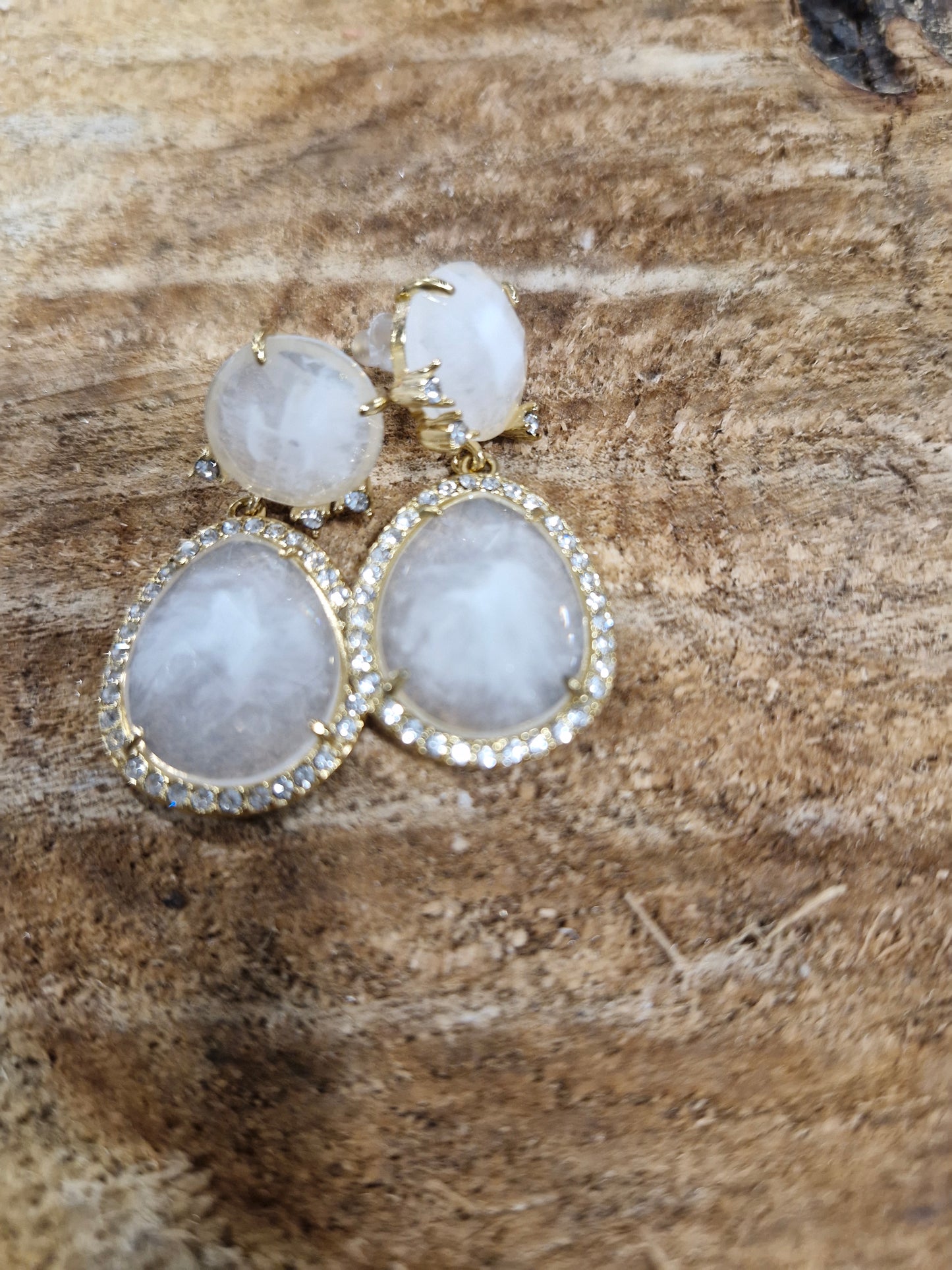 Boucle d'oreille Ovale Nacre