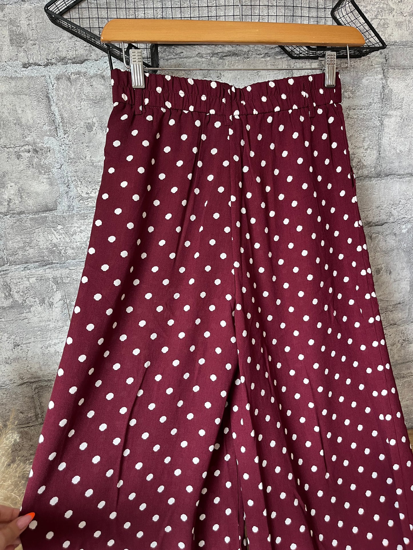 Pantalon Pois Bordeaux