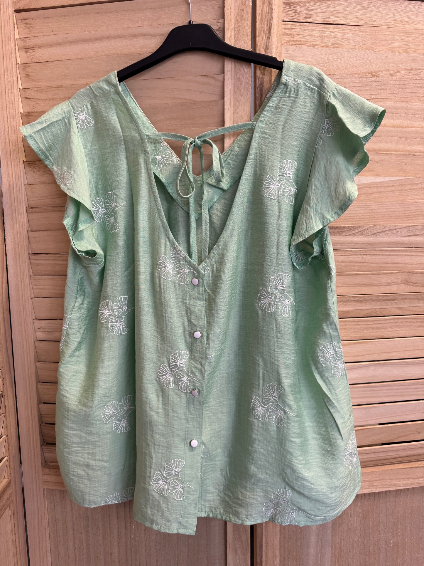 Blouse Sisi Vert Pulpeuse