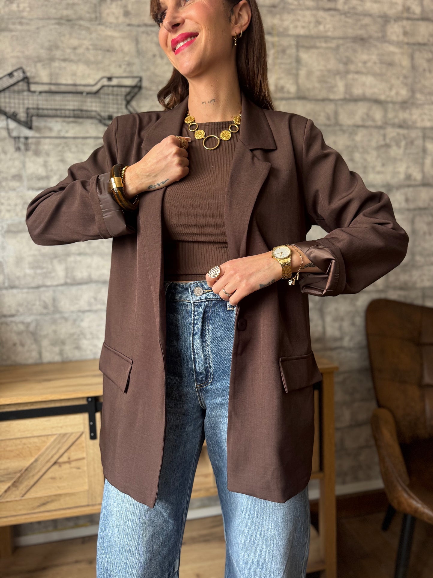 Blazer Oversize chocolat