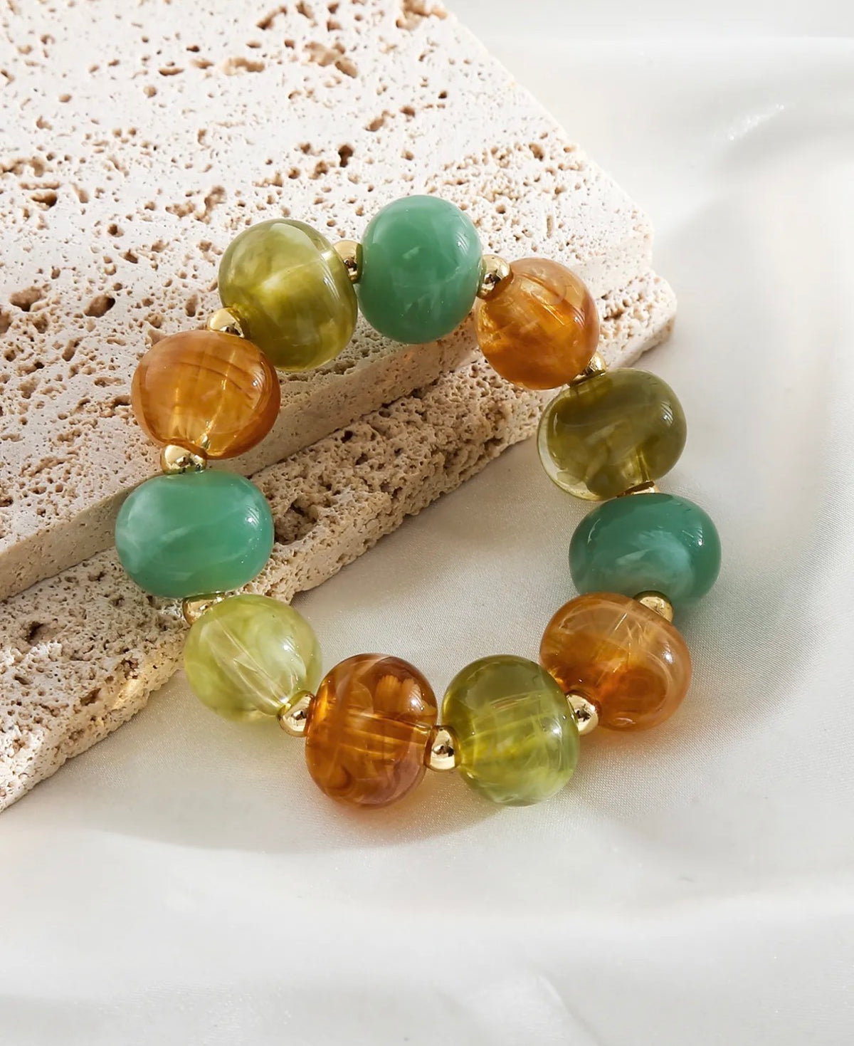 Bracelet Perles Vert