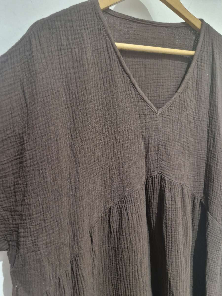 Robe Ample Coton Chocolat