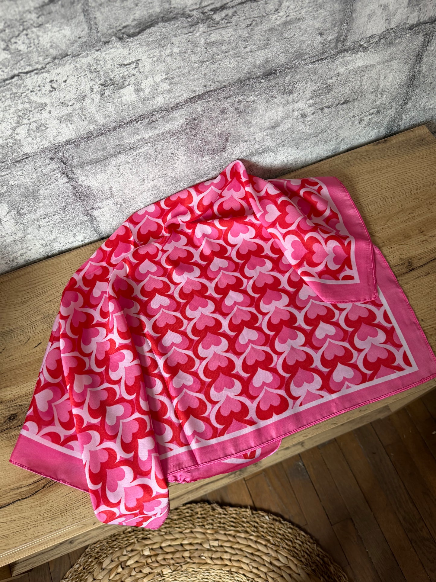 Foulard Cœur Rose