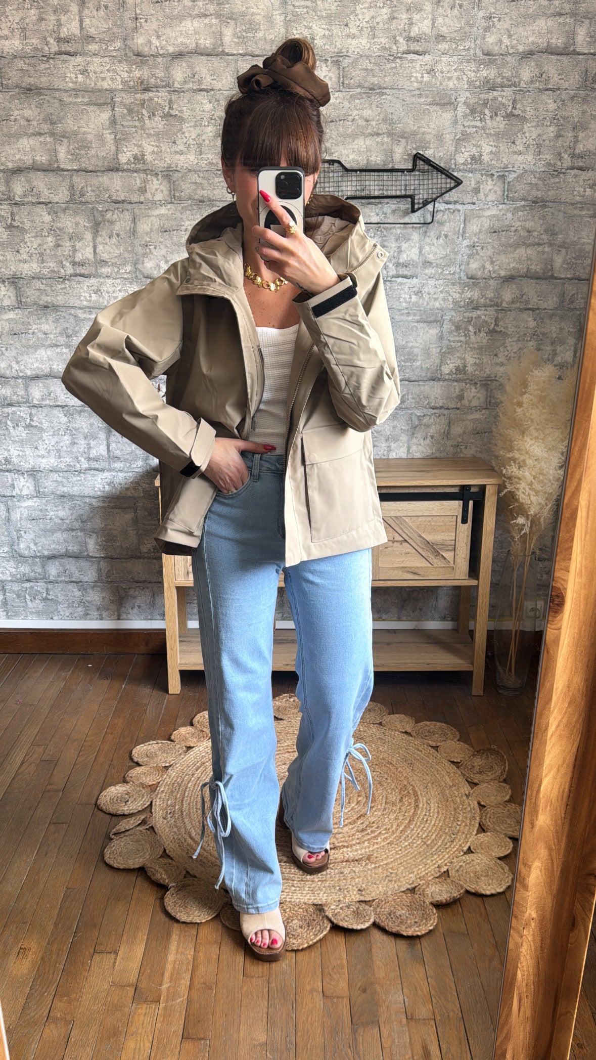 Imperméable Léo Kaki Clair