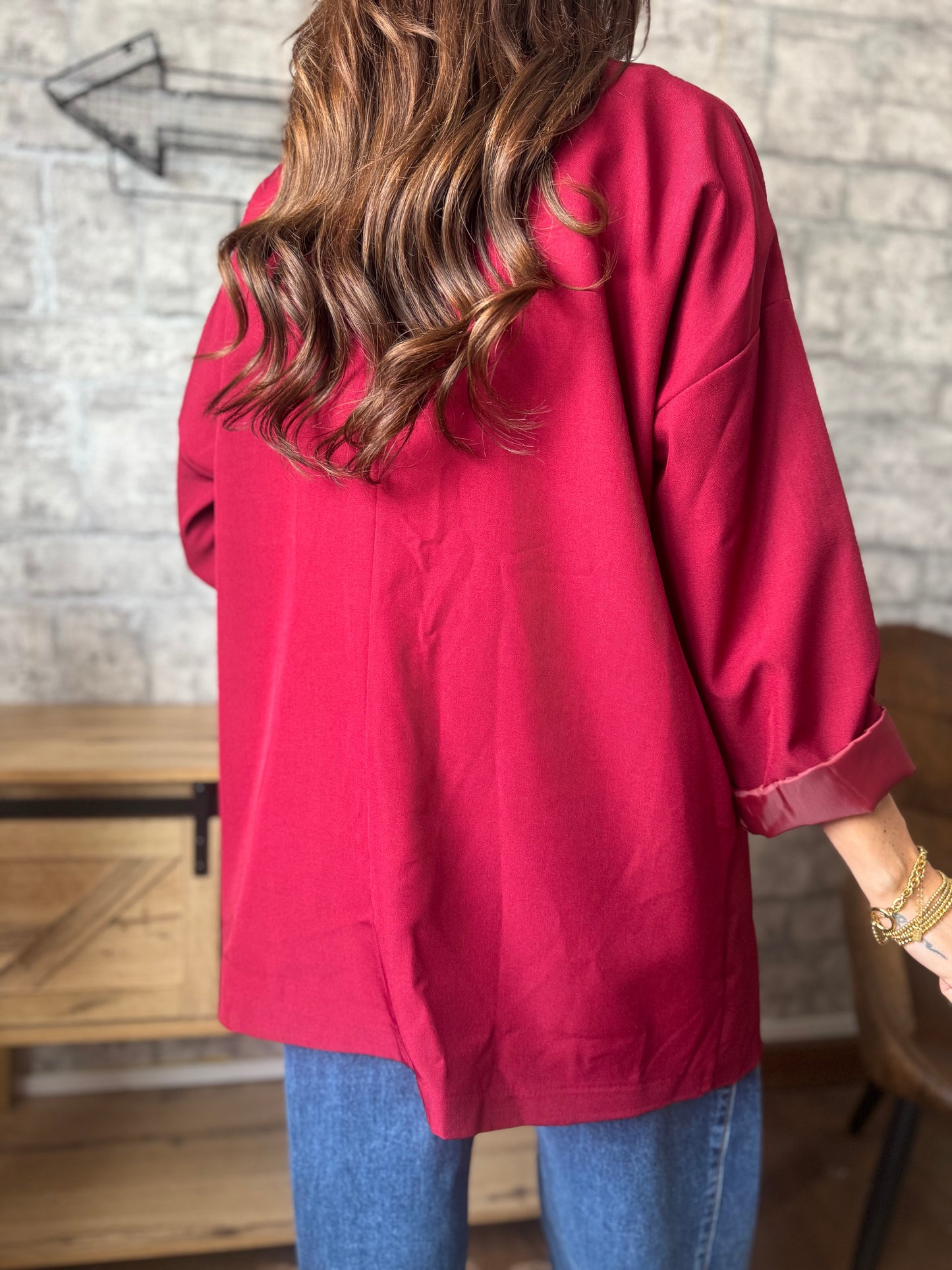 Veste Oversize Bordeaux