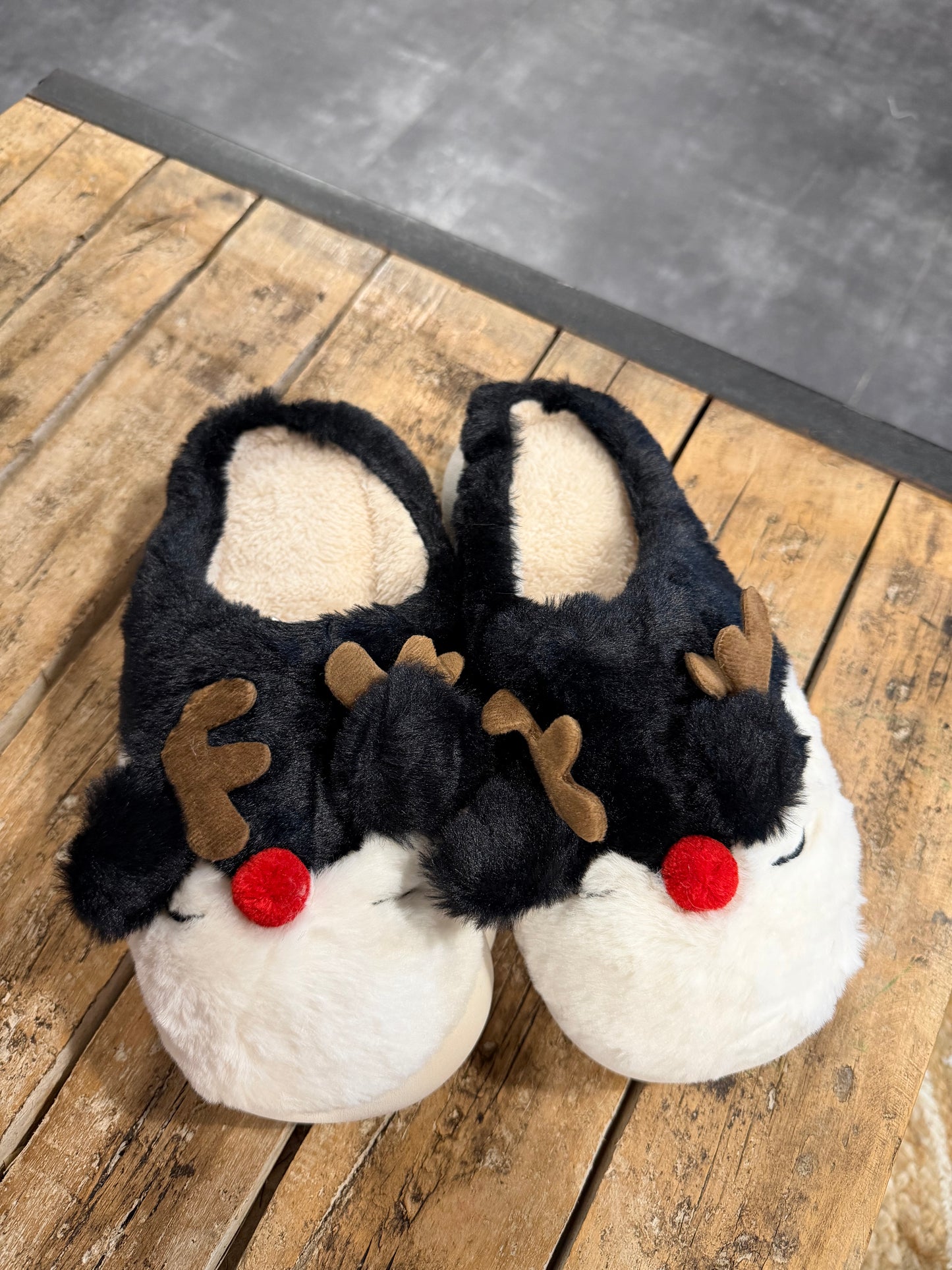 Pantoufle Noël Noir