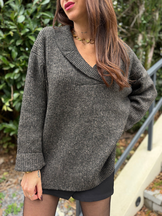 Pull Romain Gris/Taupe