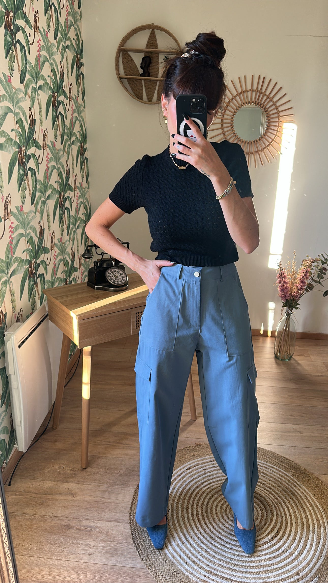 Pantalon Cargo Bleu