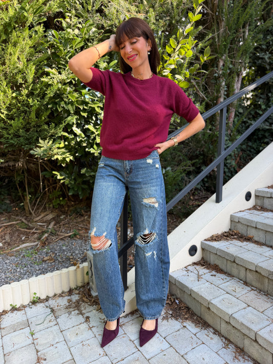 Pull Manche Courte Bordeaux