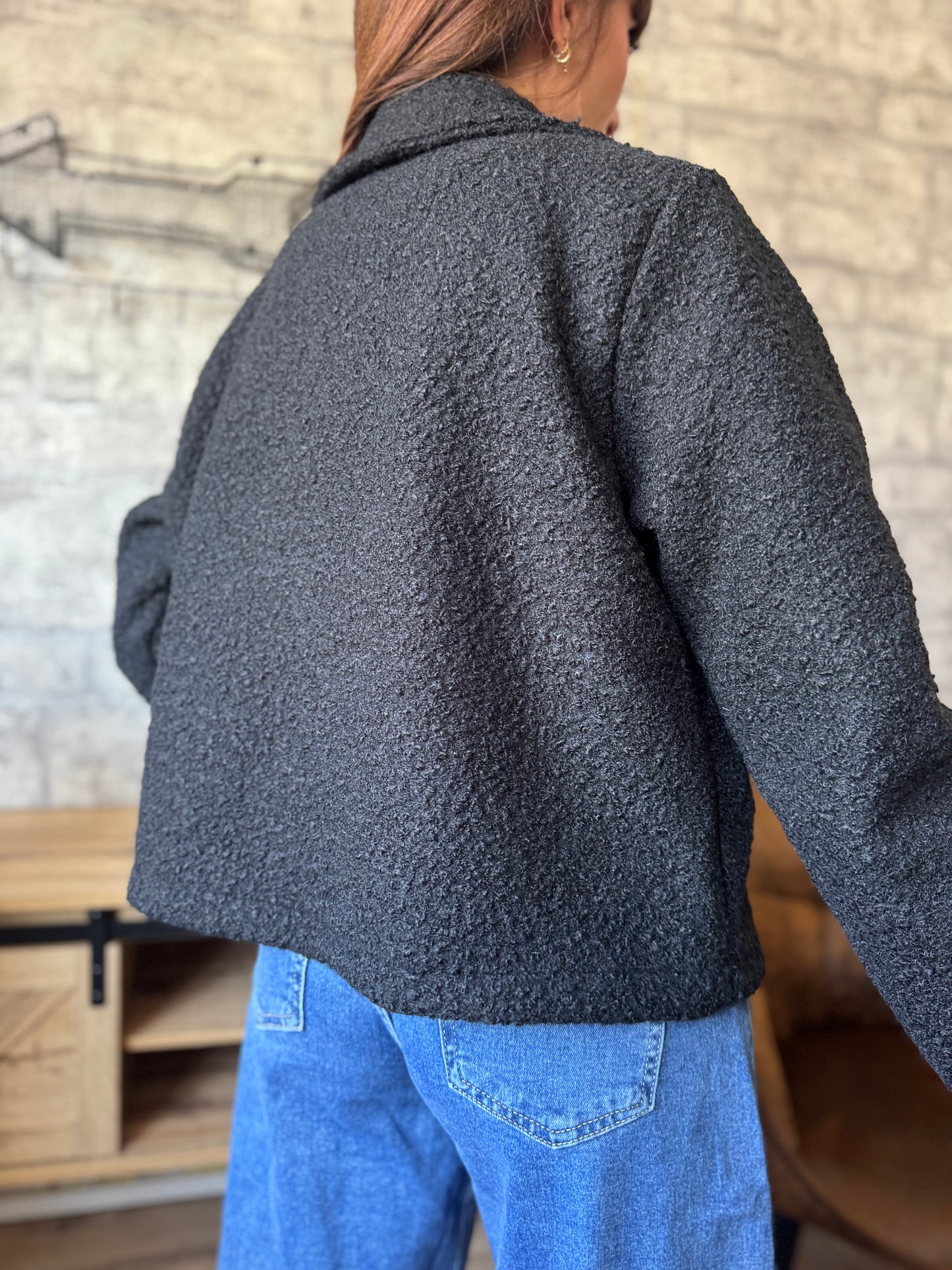 Veste Teddy Noire