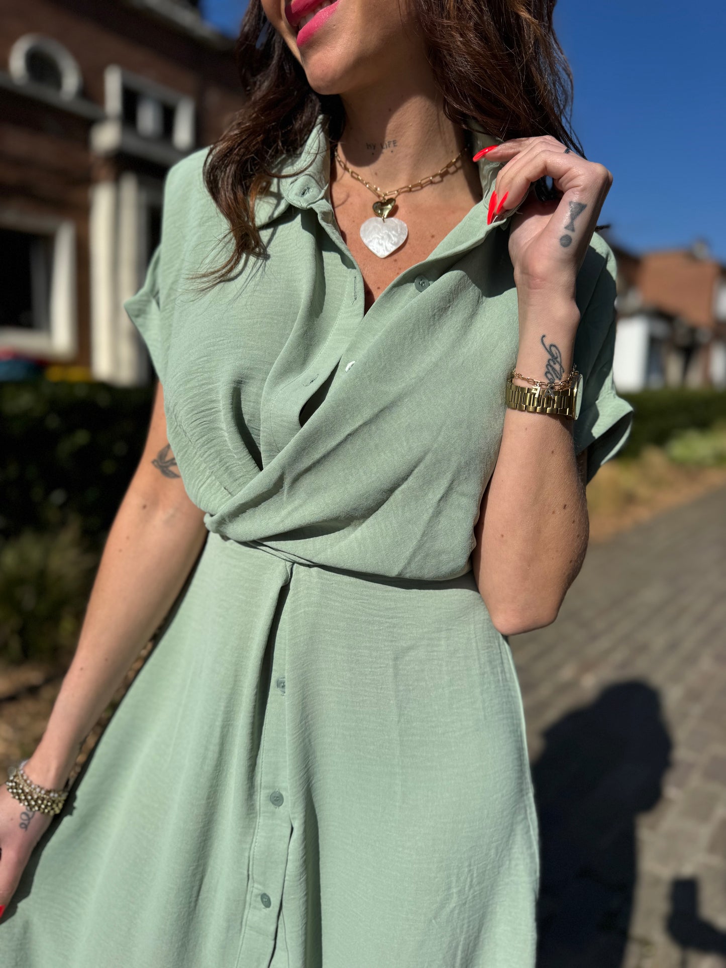 Robe Louise Vert D’Eau