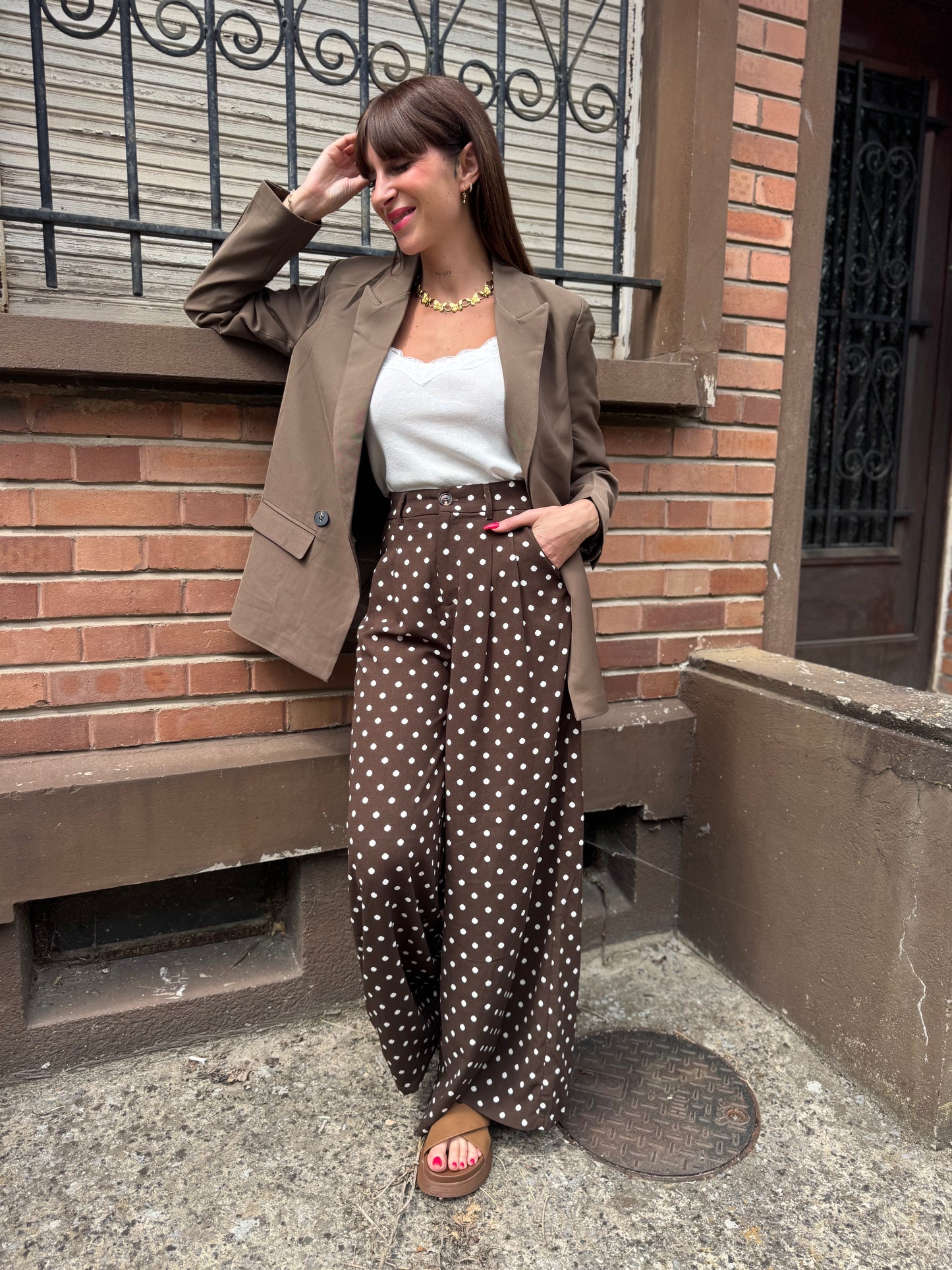 Pantalon Pois Chocolat