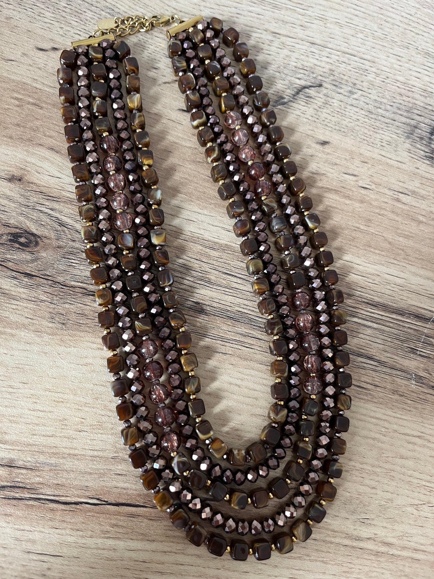 Collier Multiple Marron