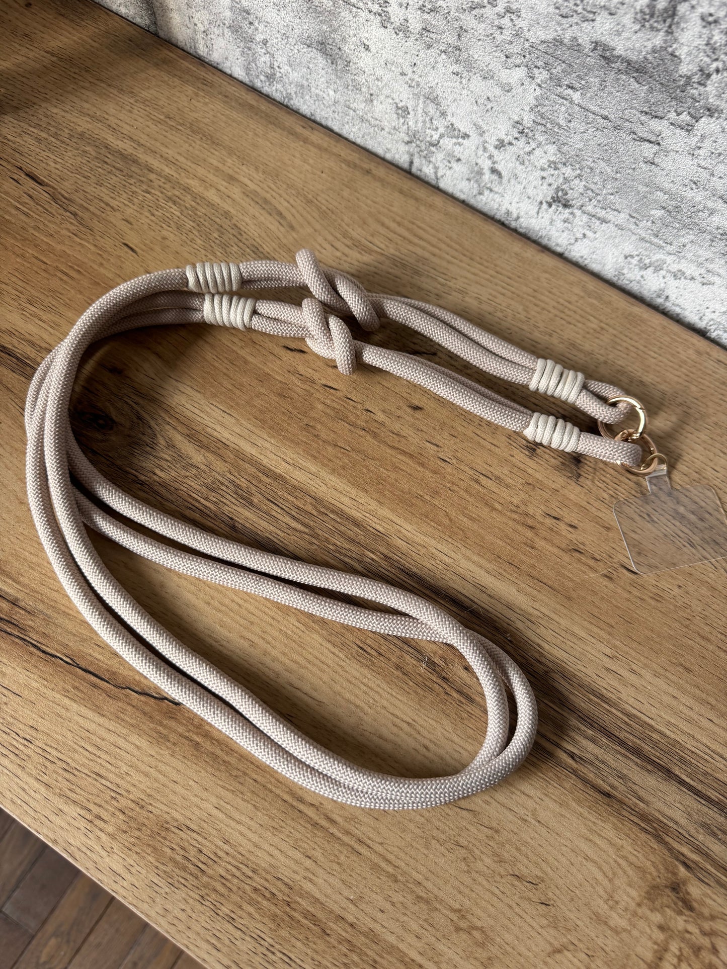Cordon Téléphone Noeud Taupe