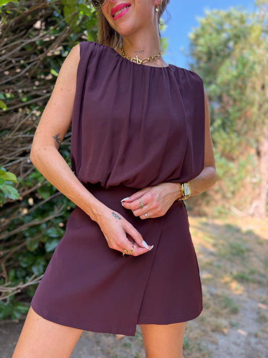 Combishort Elena Bordeaux