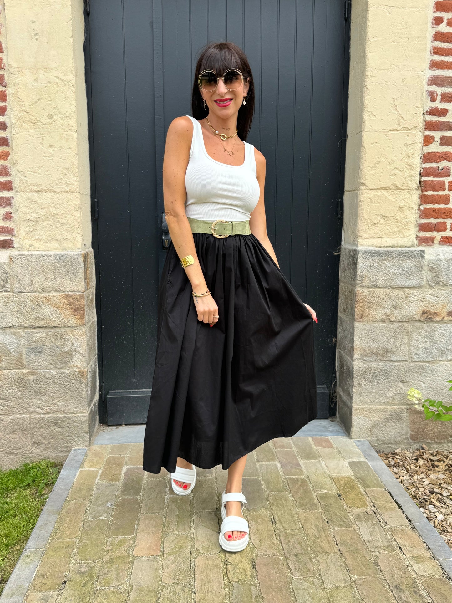 Robe Anna Blanc/Noir