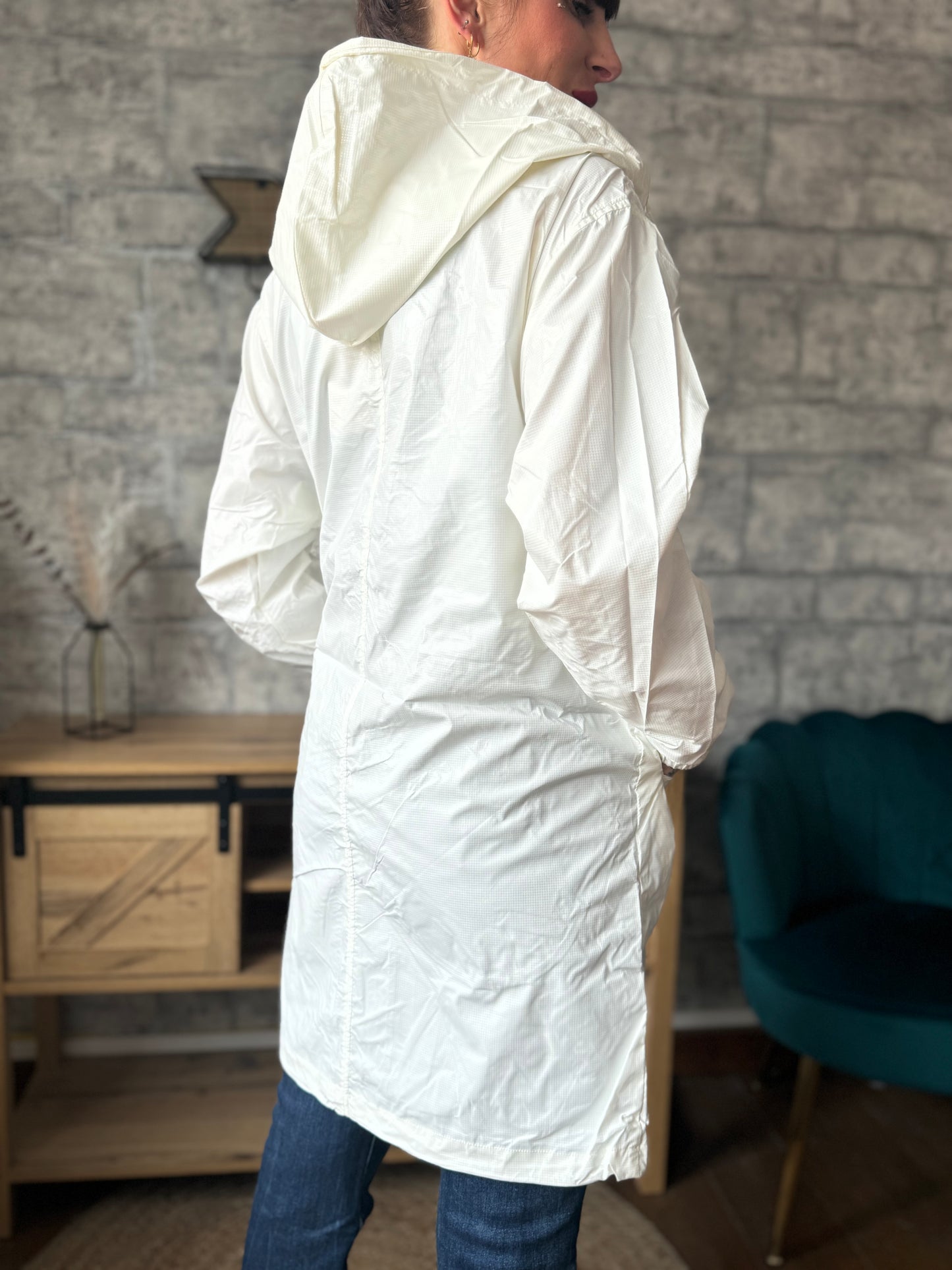 Imperméable Blanc Long