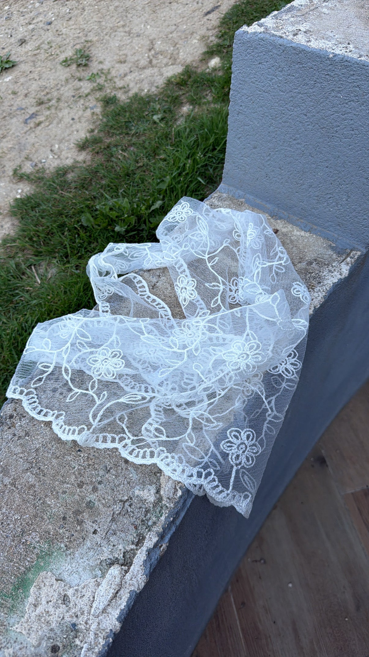Foulard Dentelle Blanc