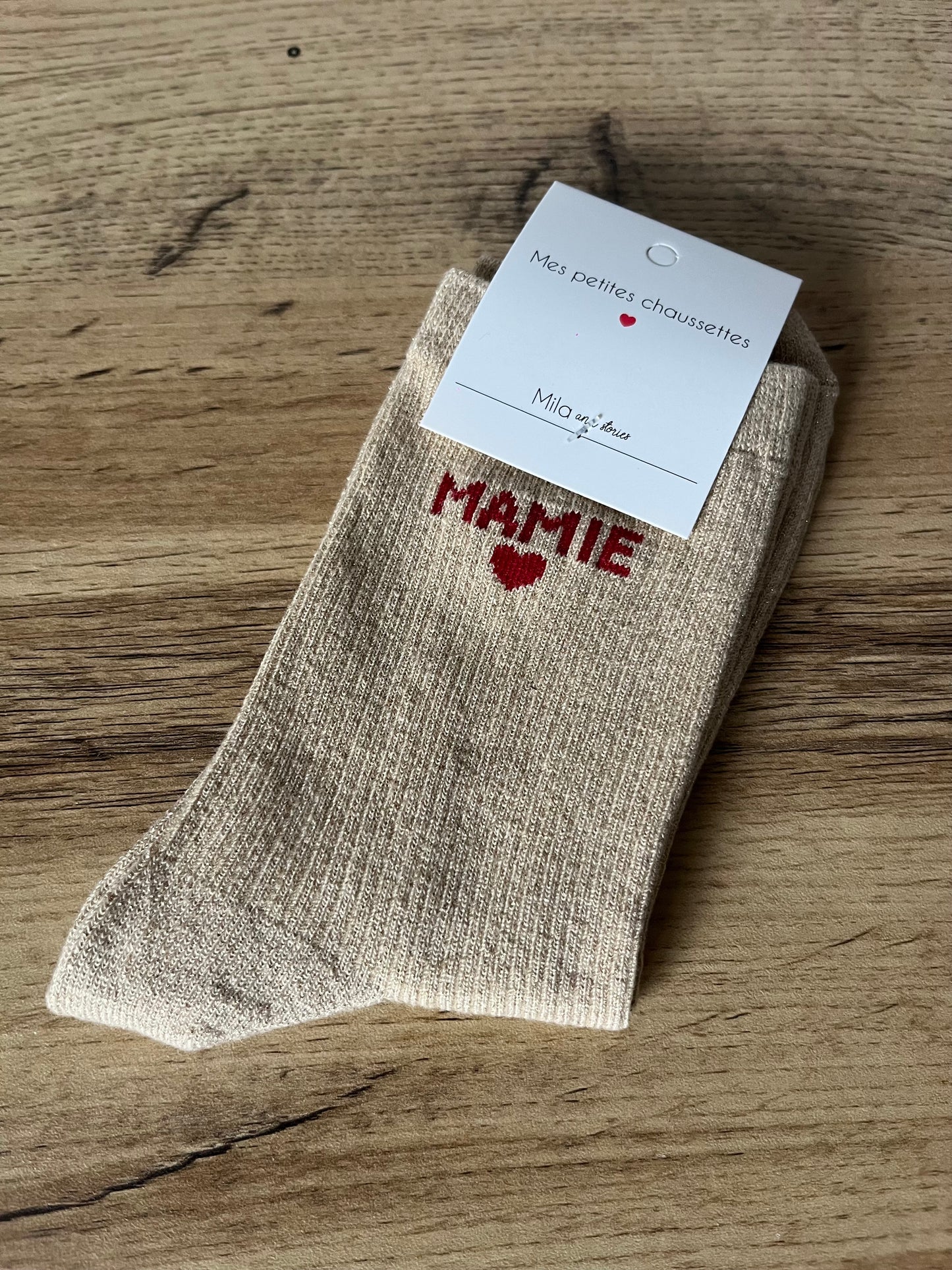 Chaussettes Mamie Sable