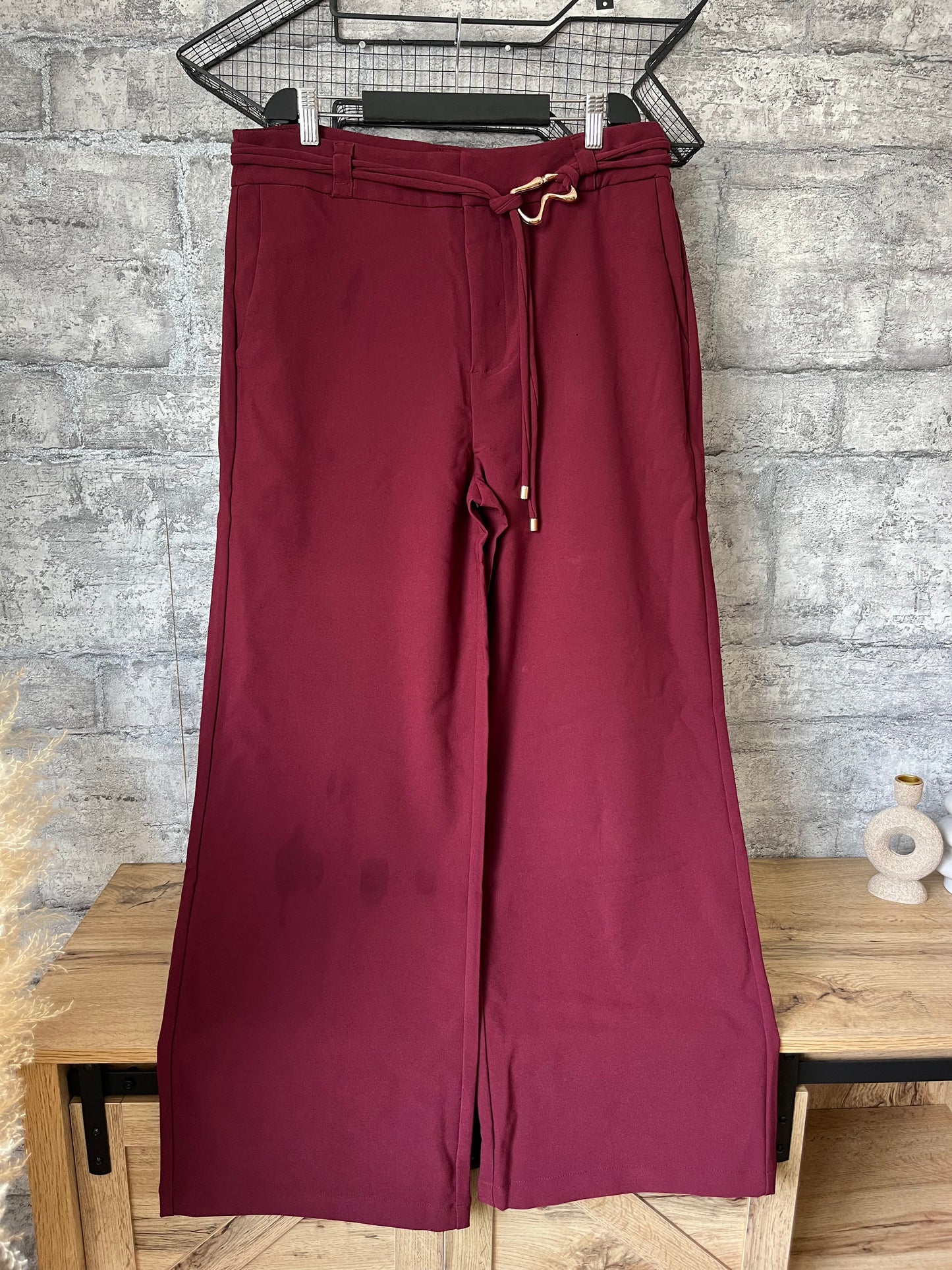 Pantalon Large Bordeaux Pulpeuse