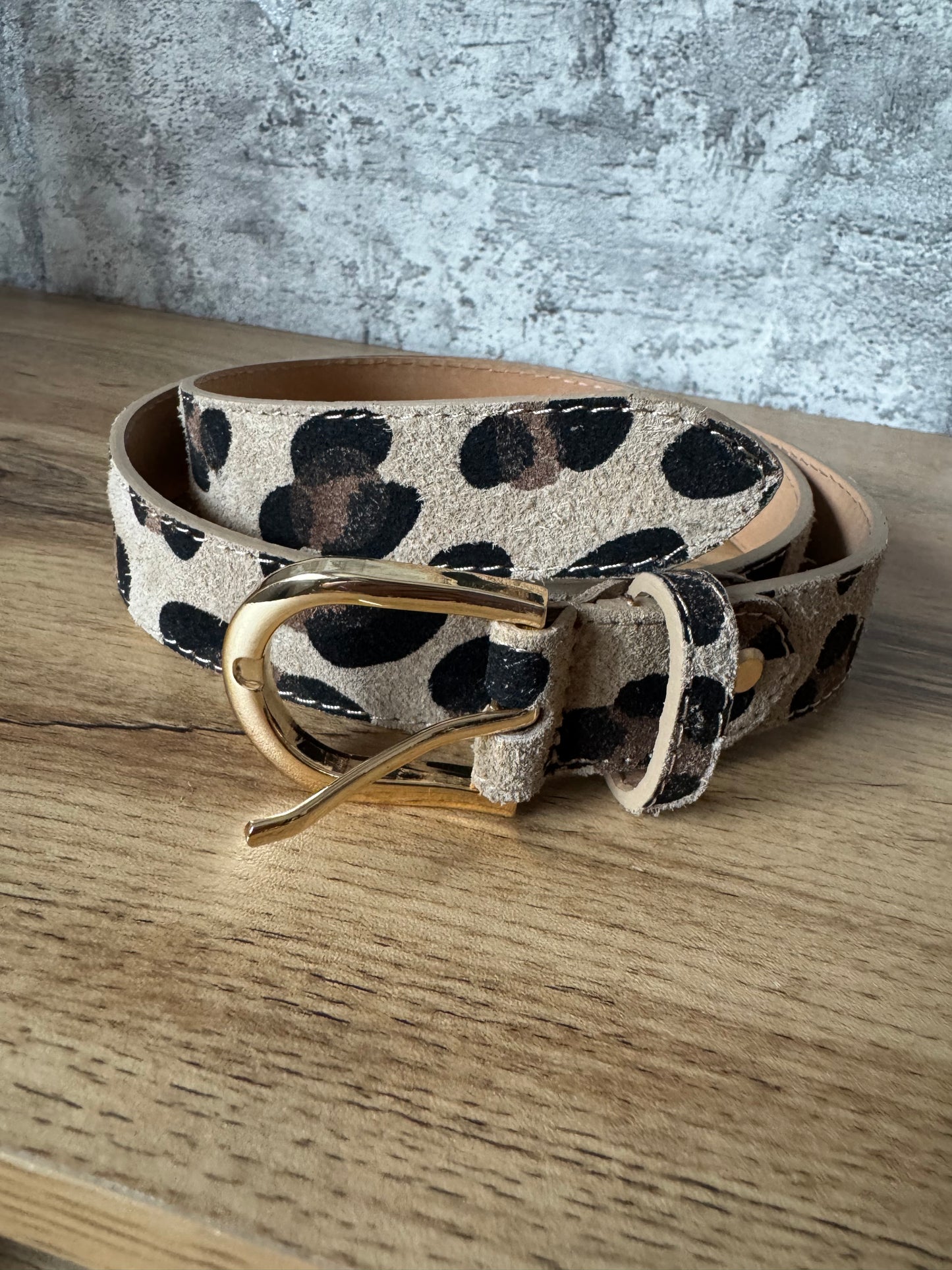 Ceinture Léopard Cuir