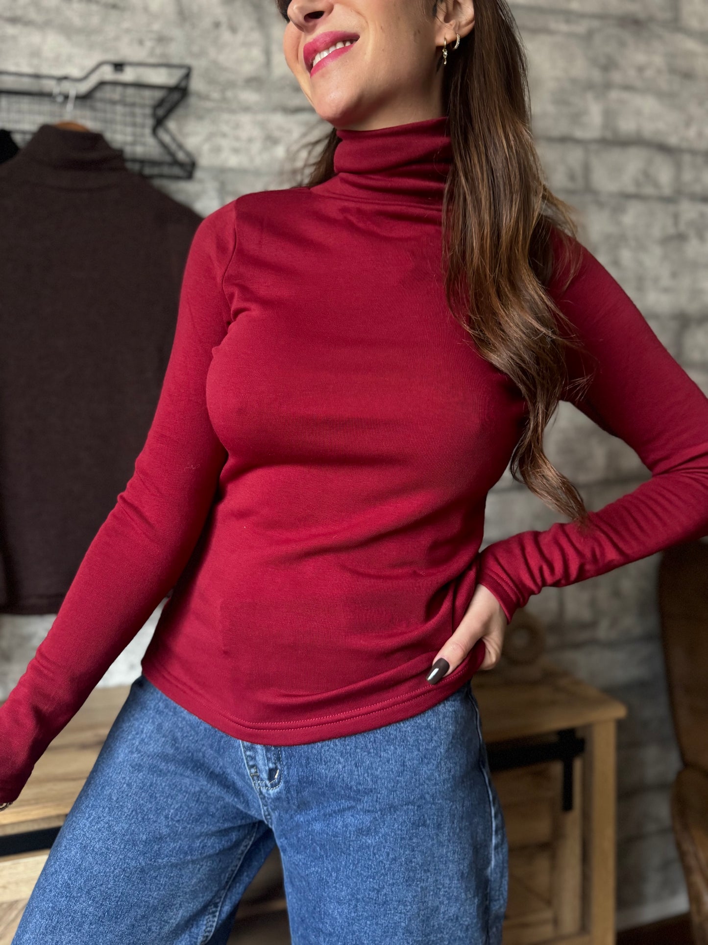 Pull Fin Basic Col Roulé