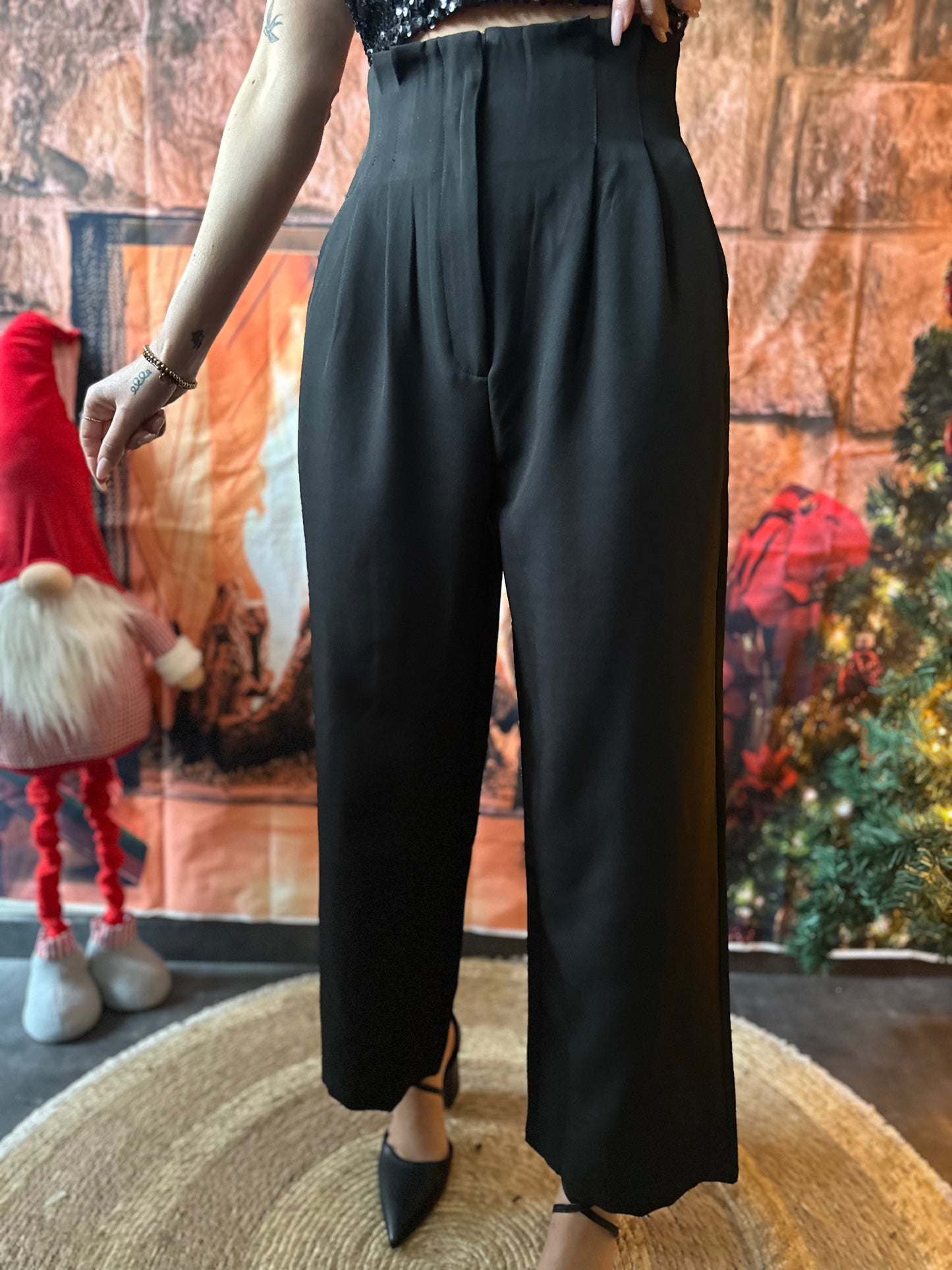 Pantalon Taille Haute Noir