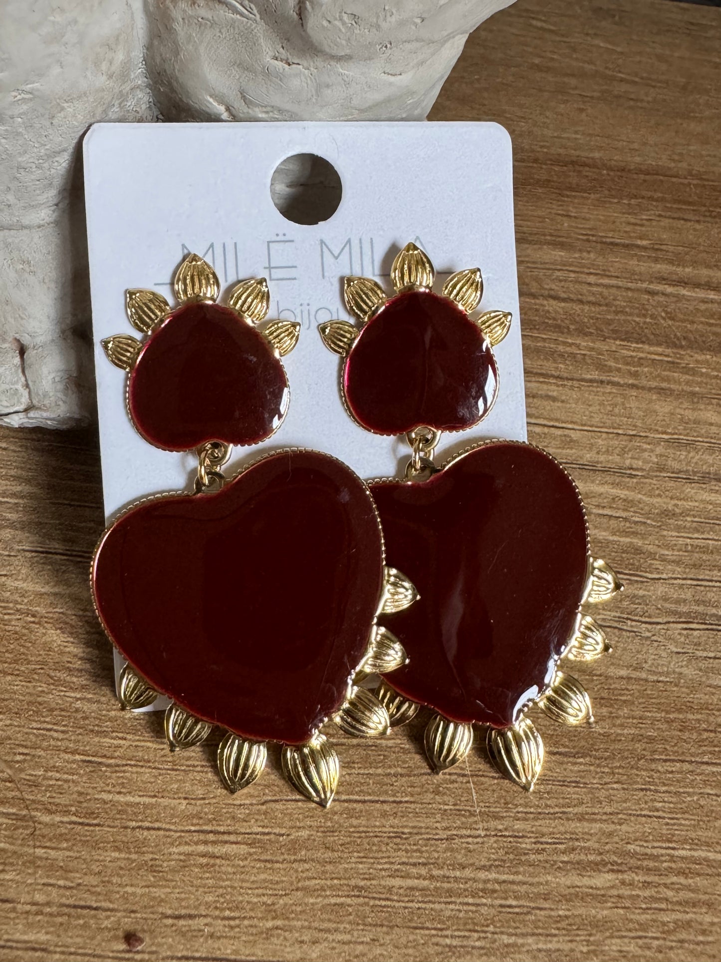 Boucle Coeur Bordeaux