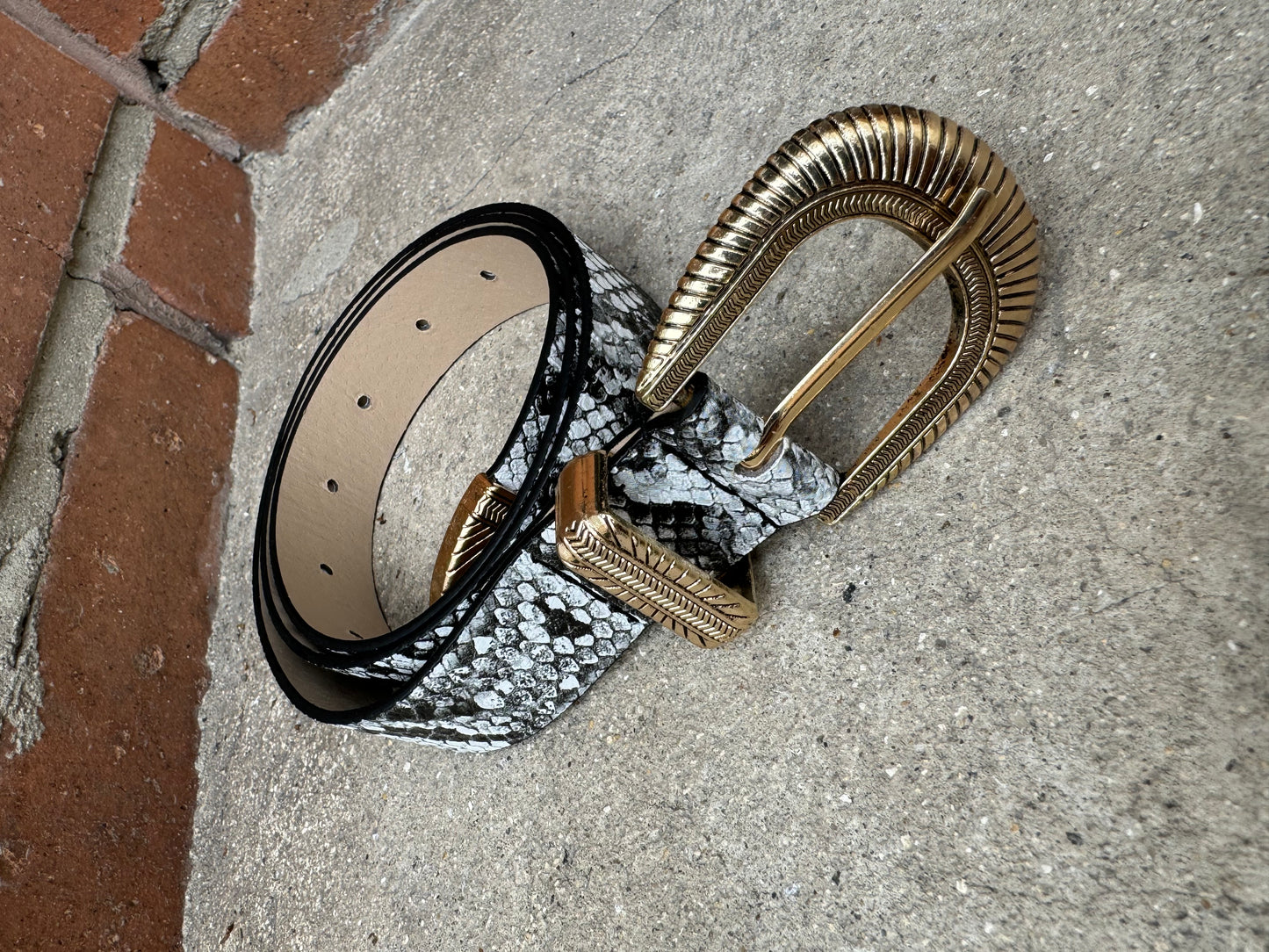 Ceinture Python Gris