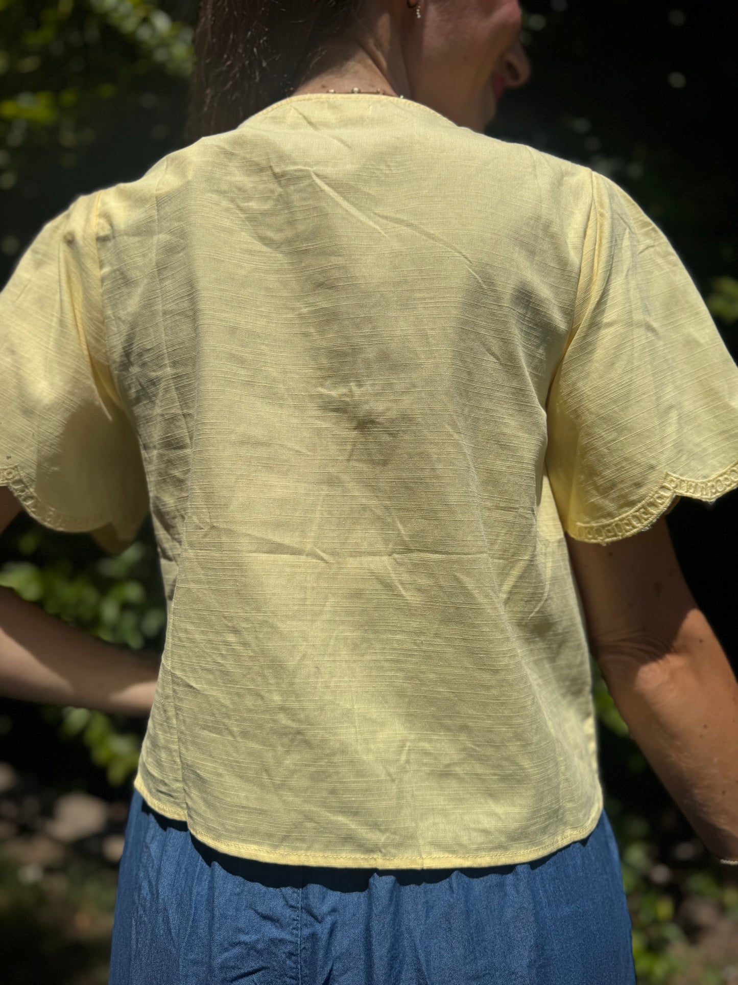 Blouse Nouée Jaune