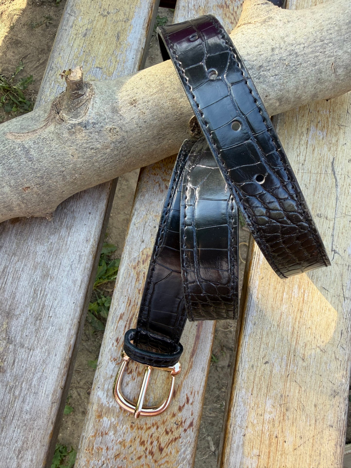 Ceinture Croco Noir