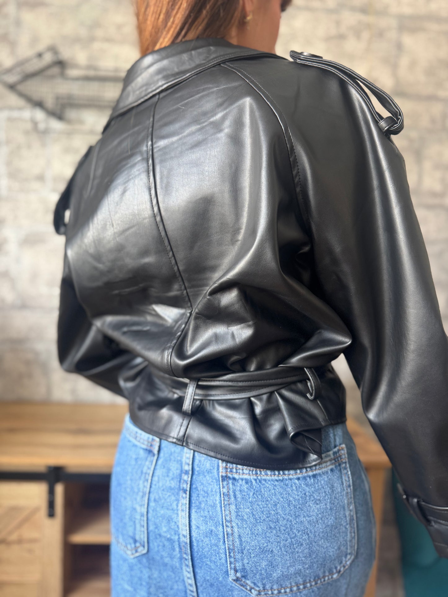 Veste Simili Noir