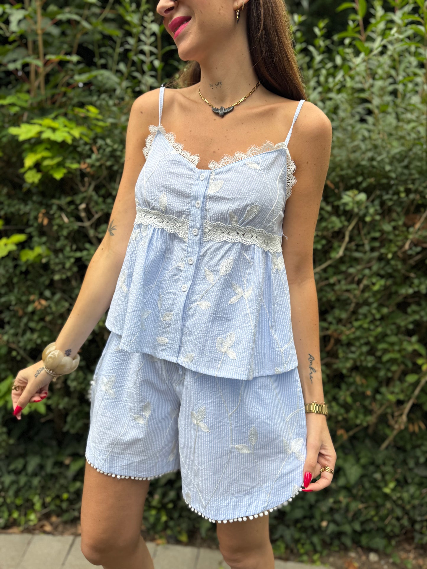Short Rayé Ciel