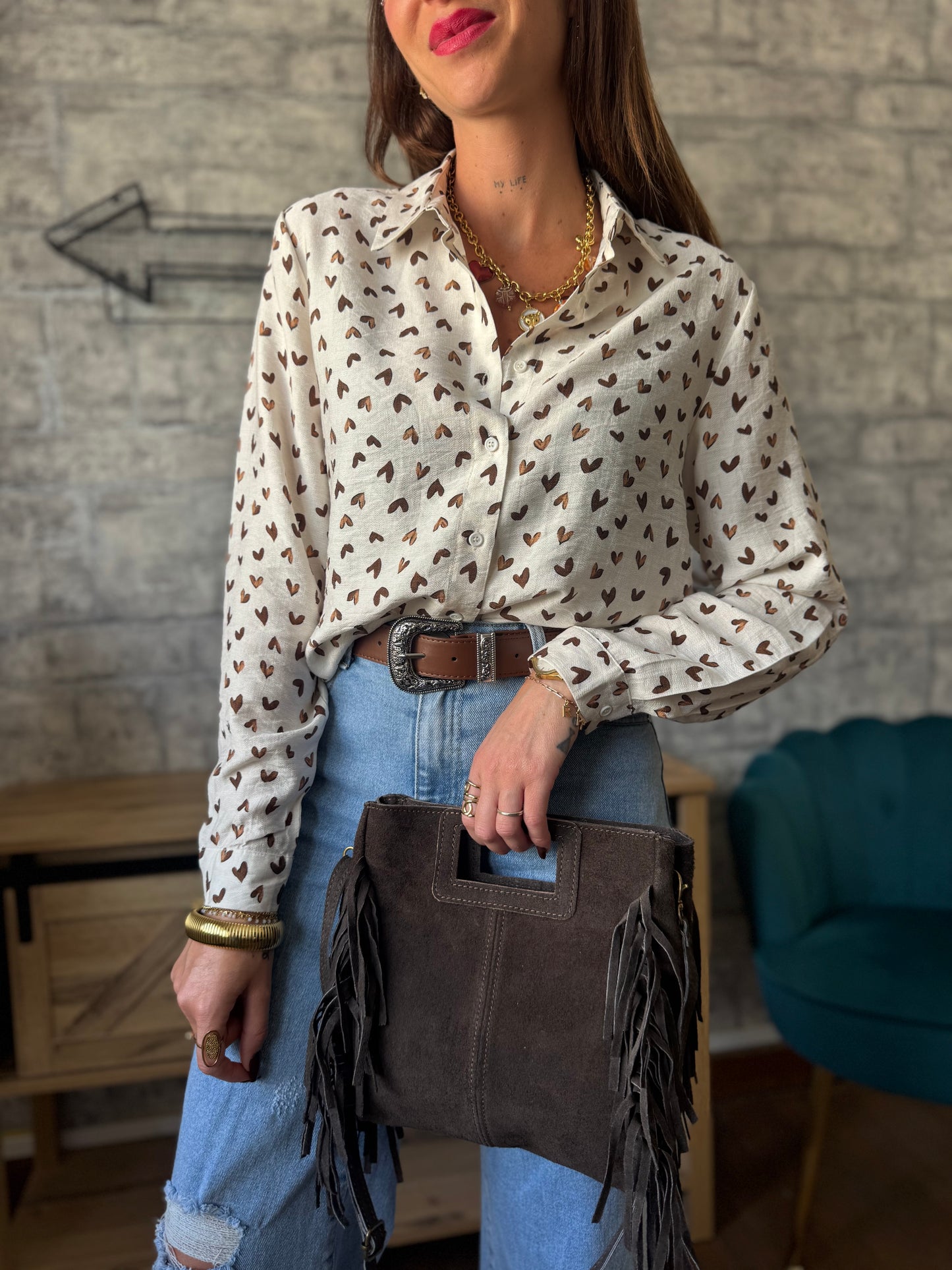 Chemise Cœur choco