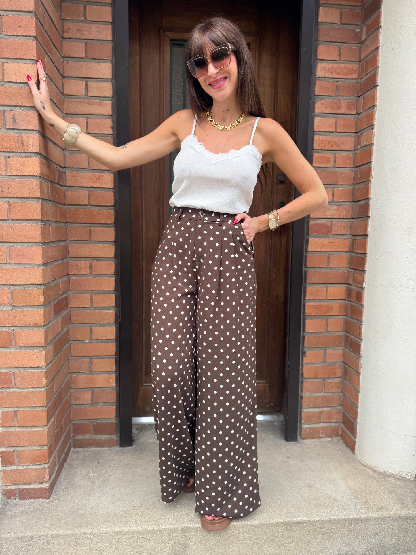 Pantalon Pois Chocolat