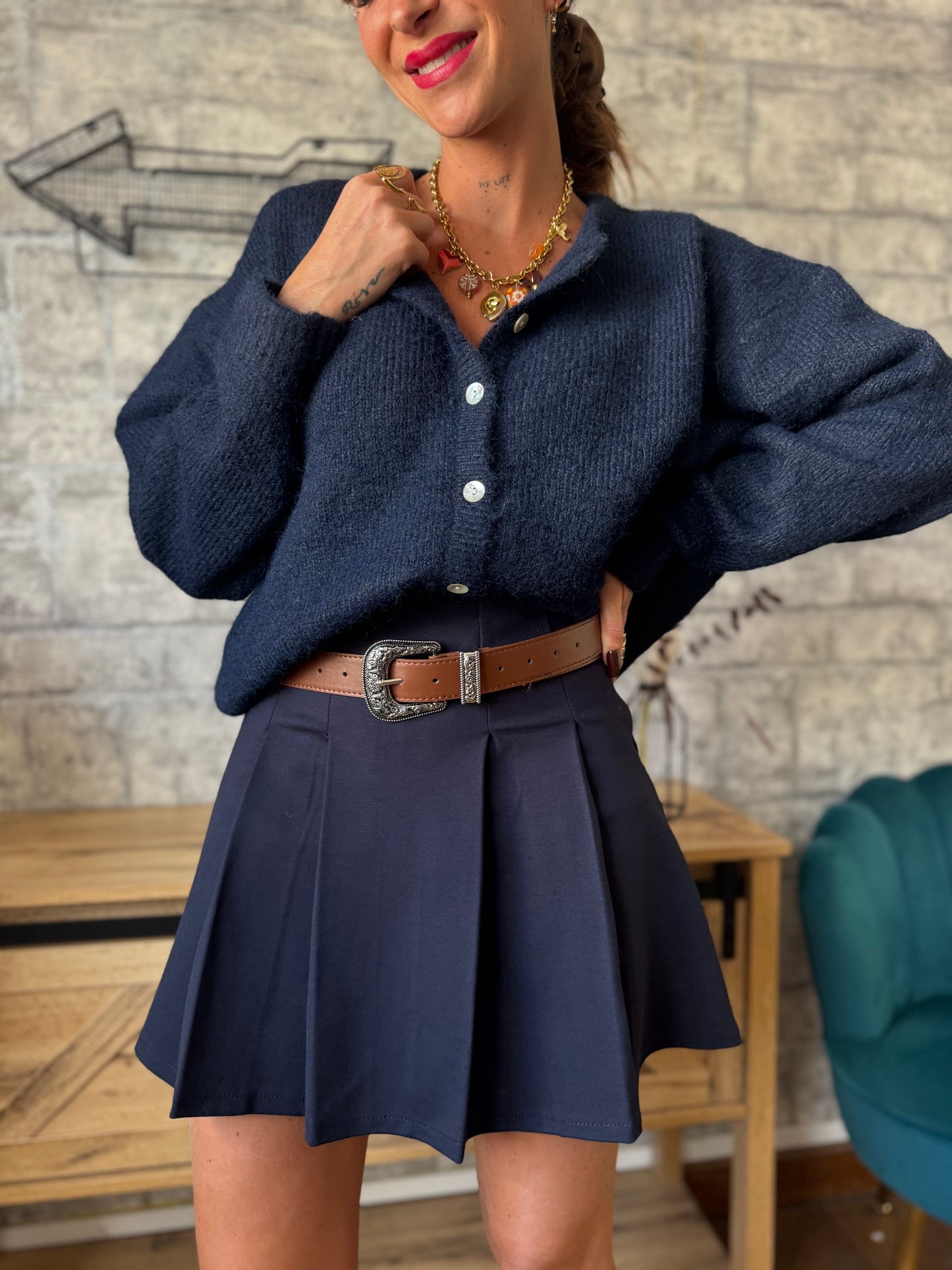 Jupe Short Tiny Bleu Marine