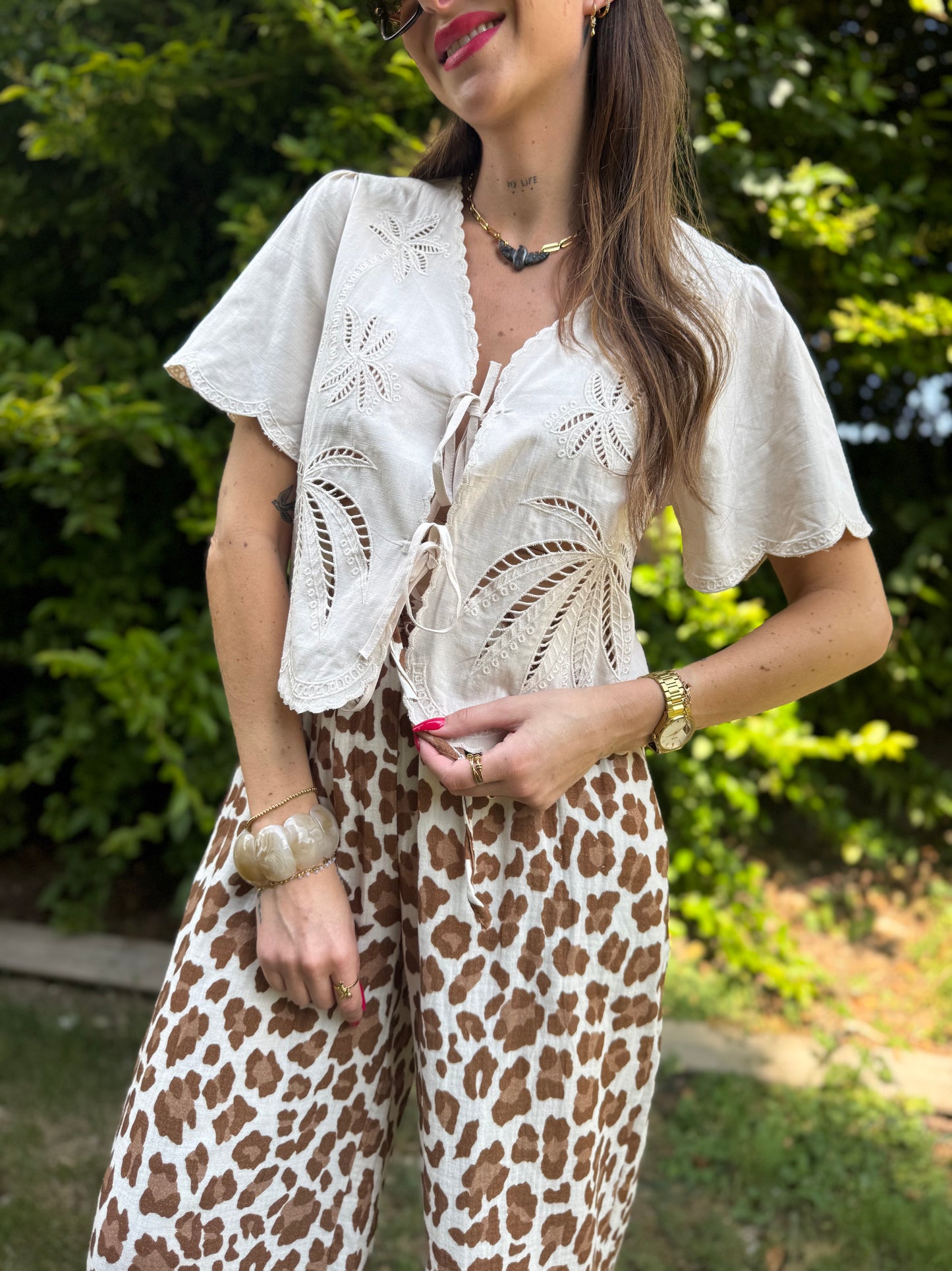 Blouse Nouée Sable