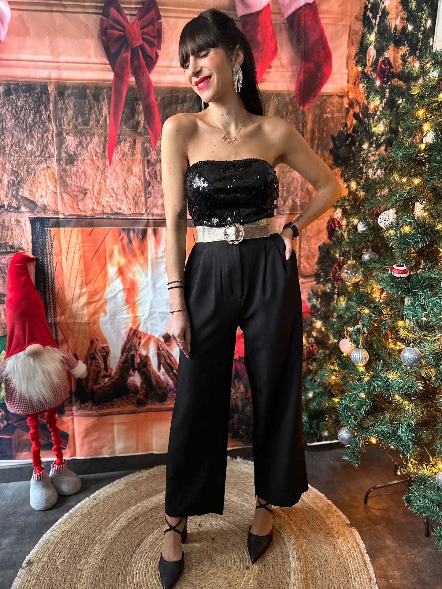 Pantalon Taille Haute Noir