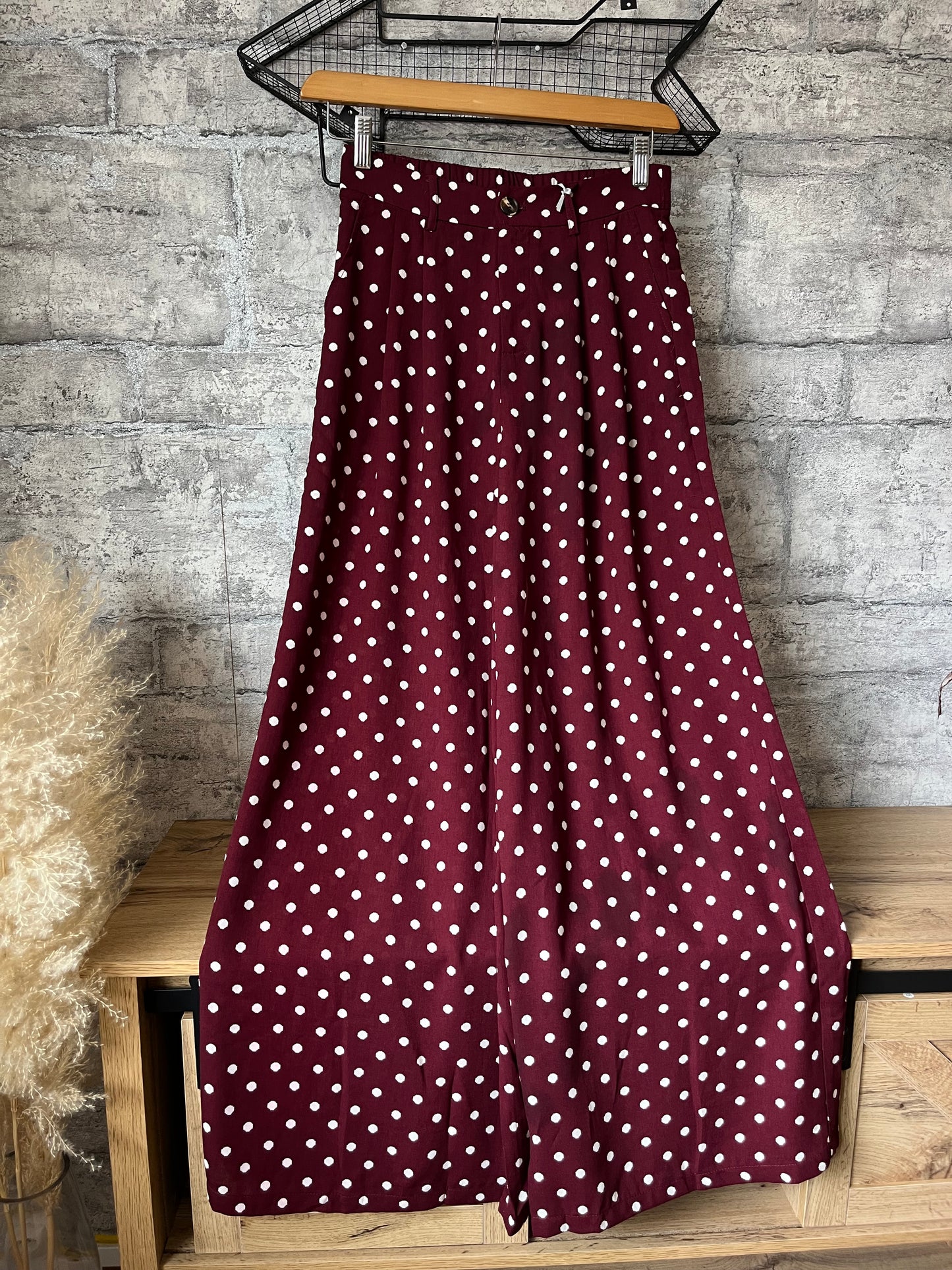 Pantalon Pois Bordeaux