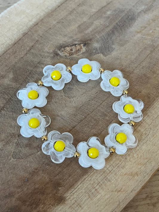 Bracelet Marguerite Blanc