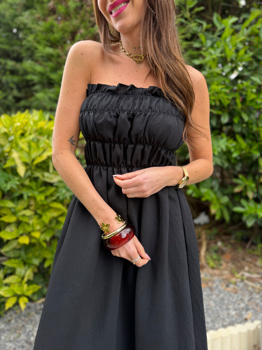Robe Bustier Longue Noir