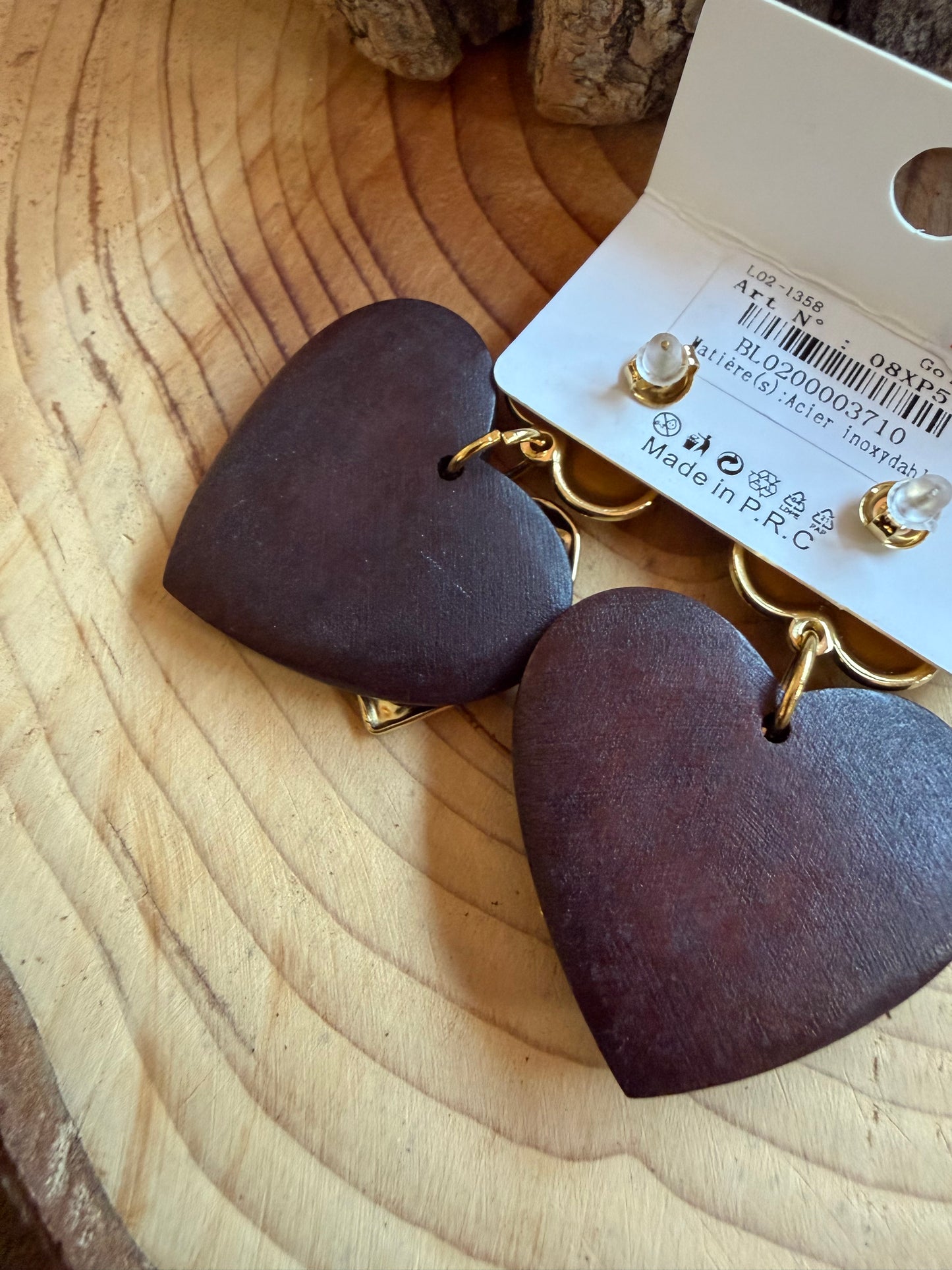 Boucle d’oreille Cœur Choco